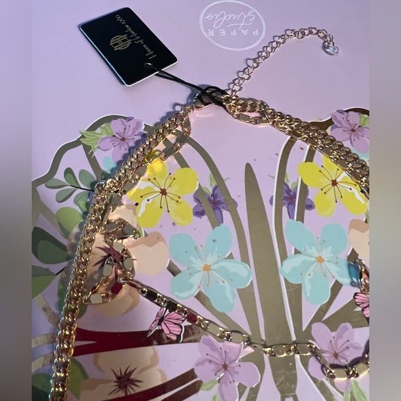 House of Harlow 1960 NWT Stunning Multi-Jeweled Gold-tone Statement Necklace - Picture 9 of 10